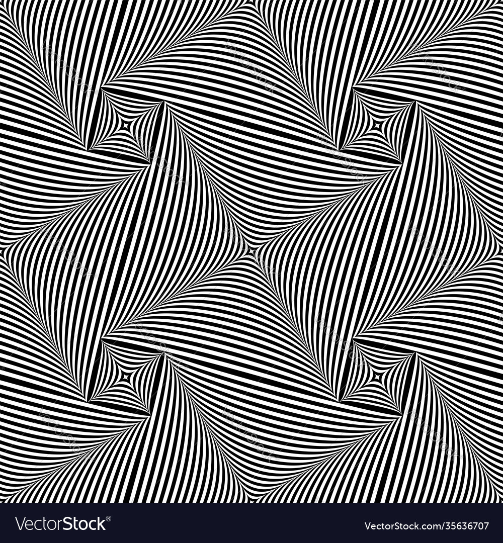 Seamless op art pattern Royalty Free Vector Image