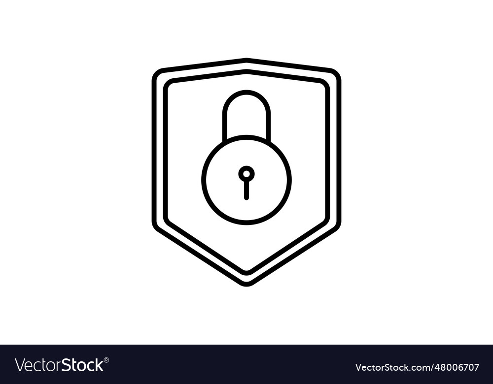 Secure lock icon related to security vector image Secure lock icon related to security