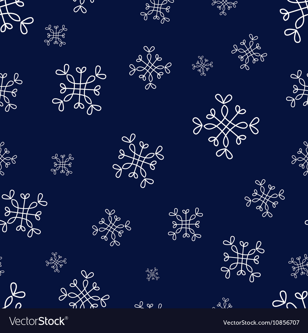 Snowflakes seamless pattern