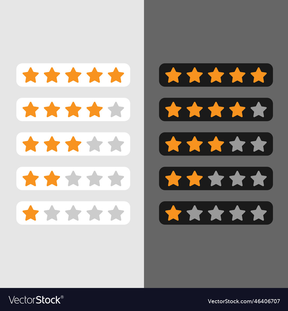Star rating with two different backgrounds