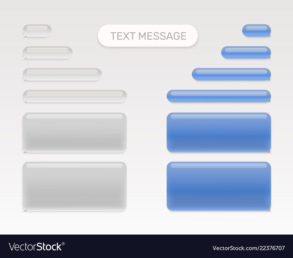 Text message set vector image Text message set