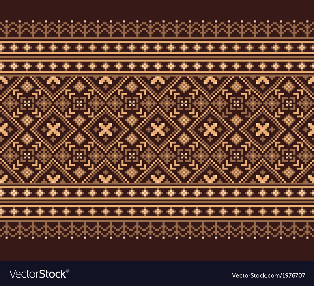 Ukrainian ethnic stitch pattern ornament