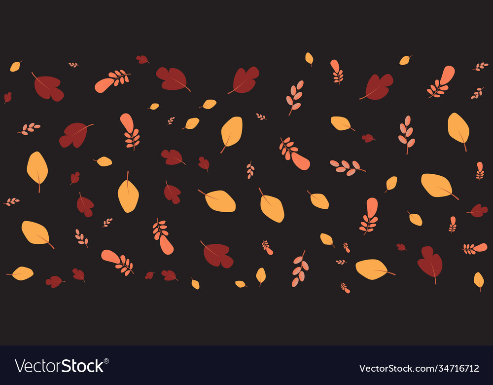 Autumn leaves seamless pattern background hello Vector Image Autumn leaves seamless pattern background hello