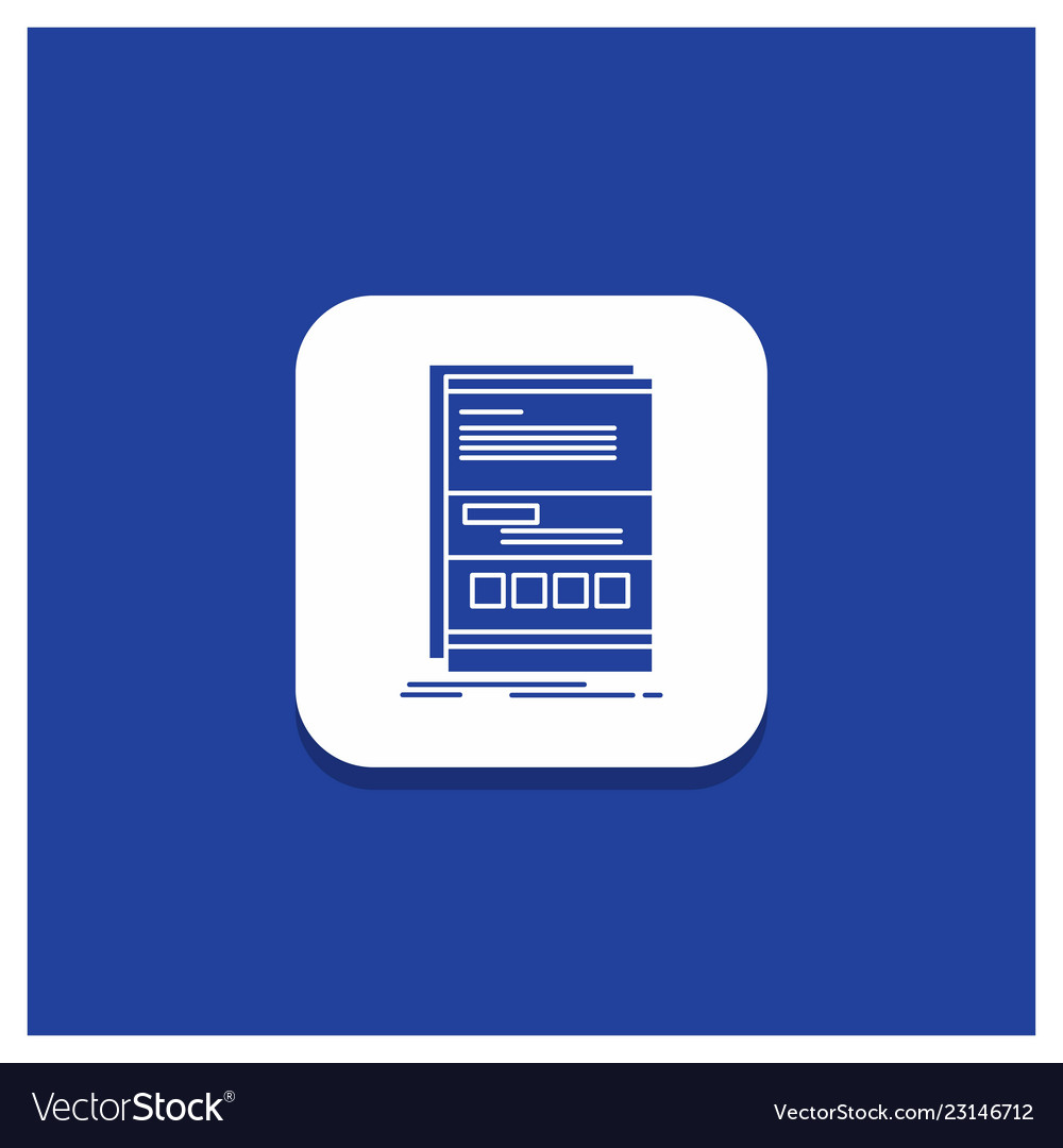 Blue round button for browser dynamic internet vector image Blue round button for browser dynamic internet