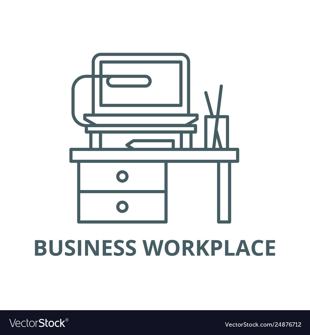 Business workplace line icon