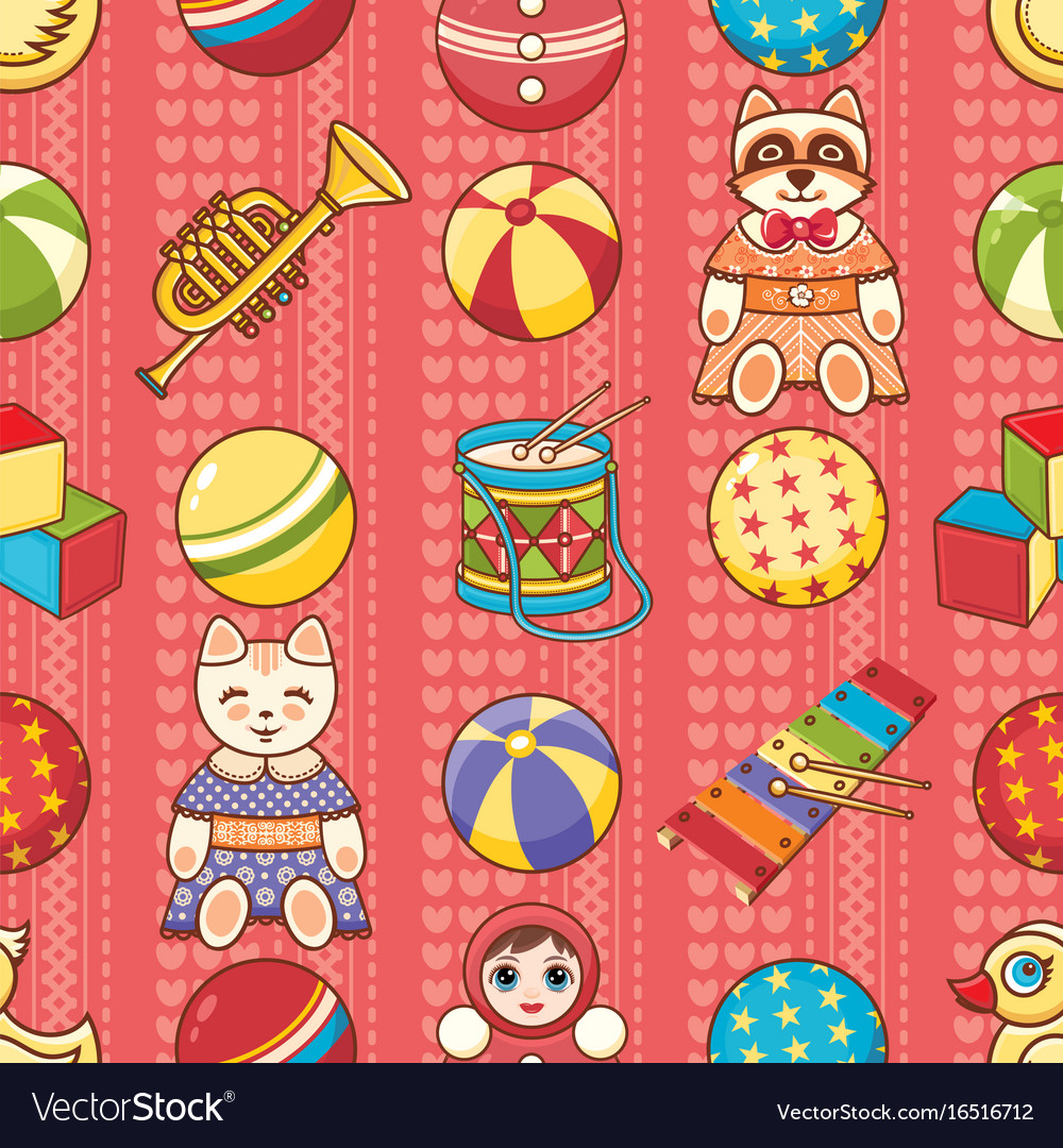 Child toy seamless pattern design element