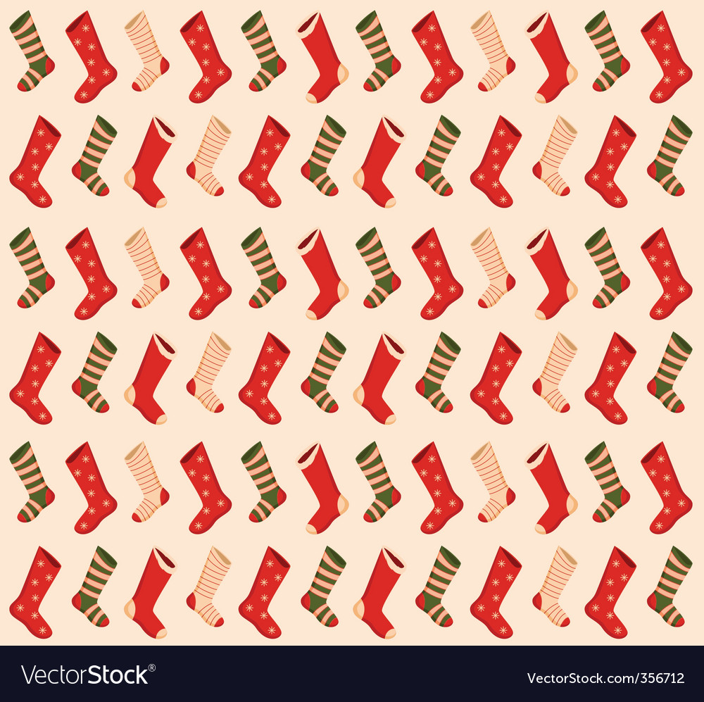 Christmas stockings background Royalty Free Vector Image