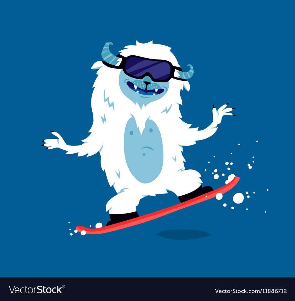 cute yeti biigfoot monster set royalty free vector image