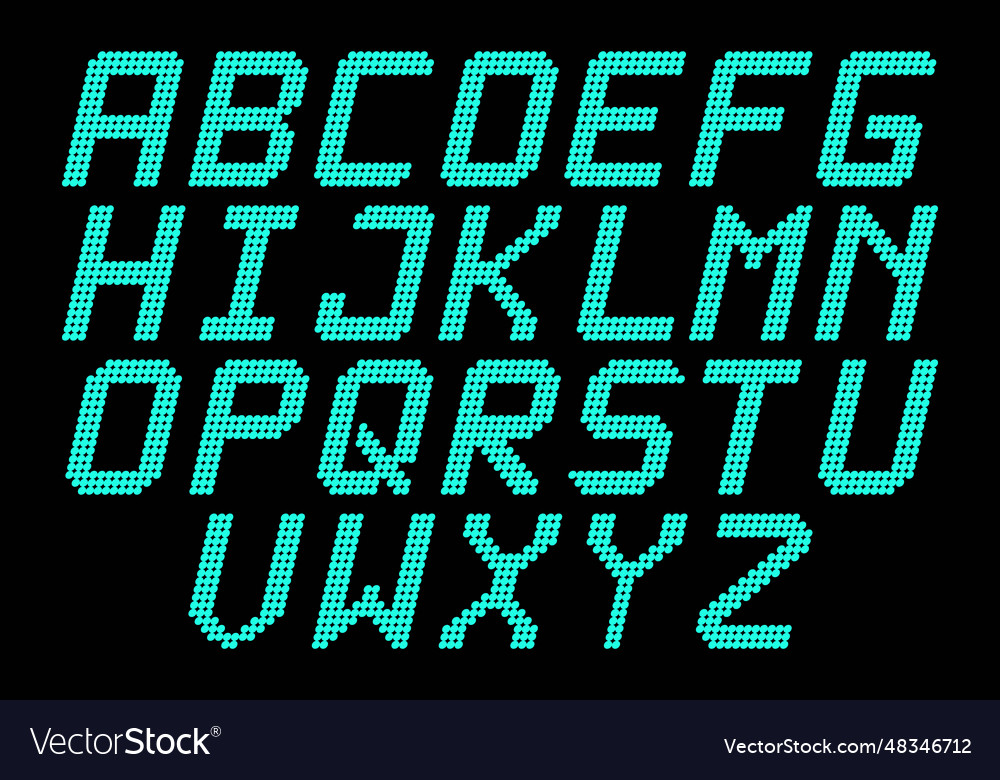 Flat design display font template isolated vector image Flat design display font template isolated