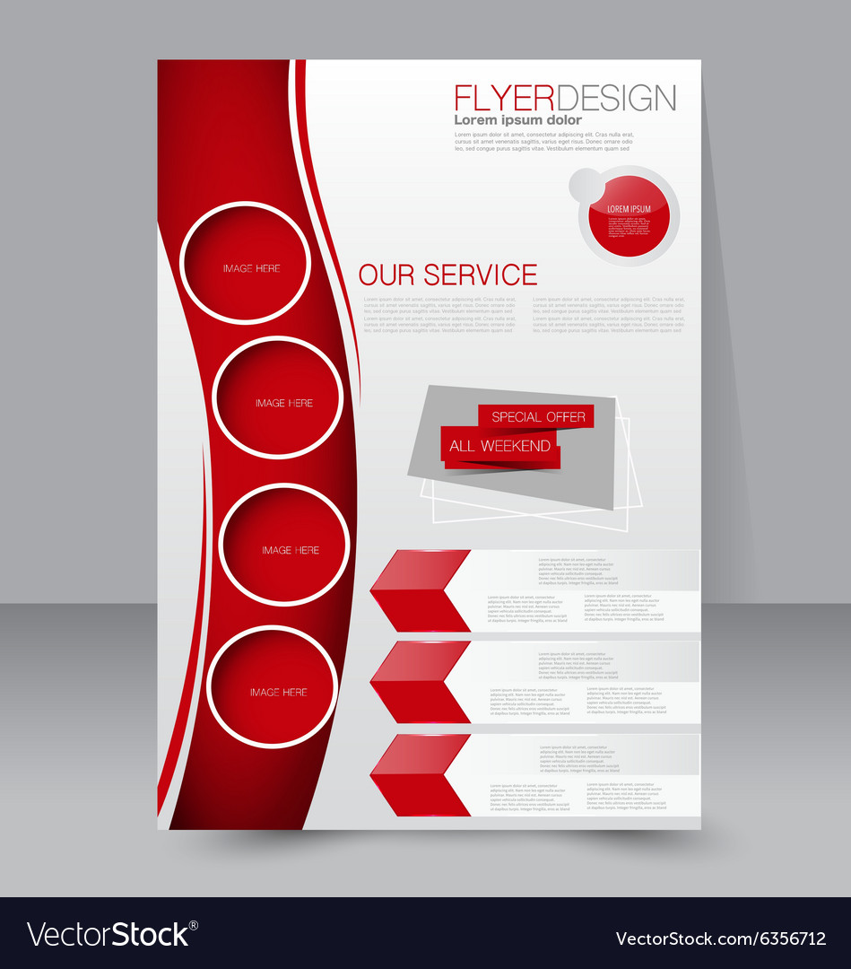 Flyer Template Business Brochure Editable A4 Vector Image