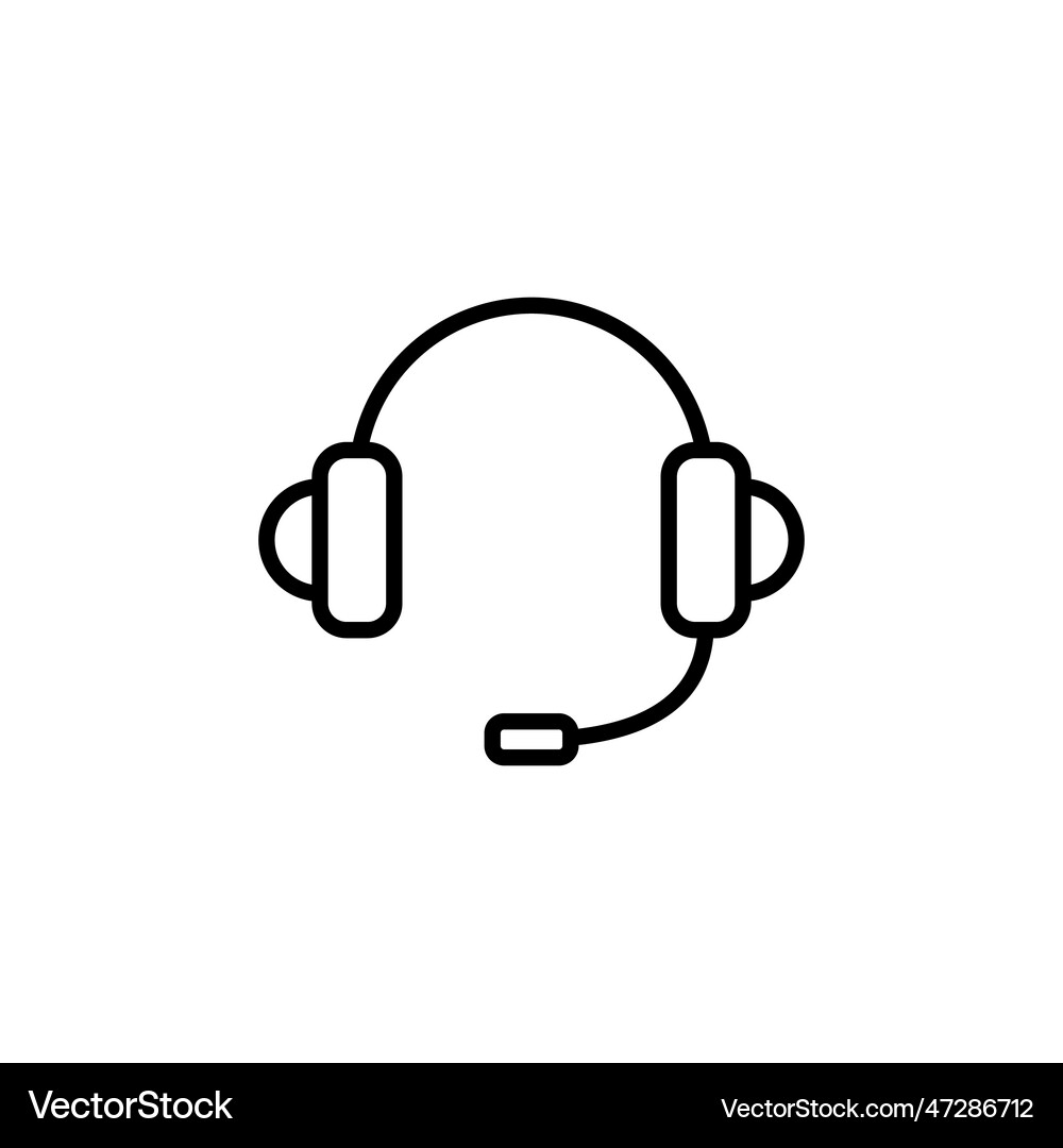 Headphone icon headset icon symbols Royalty Free Vector