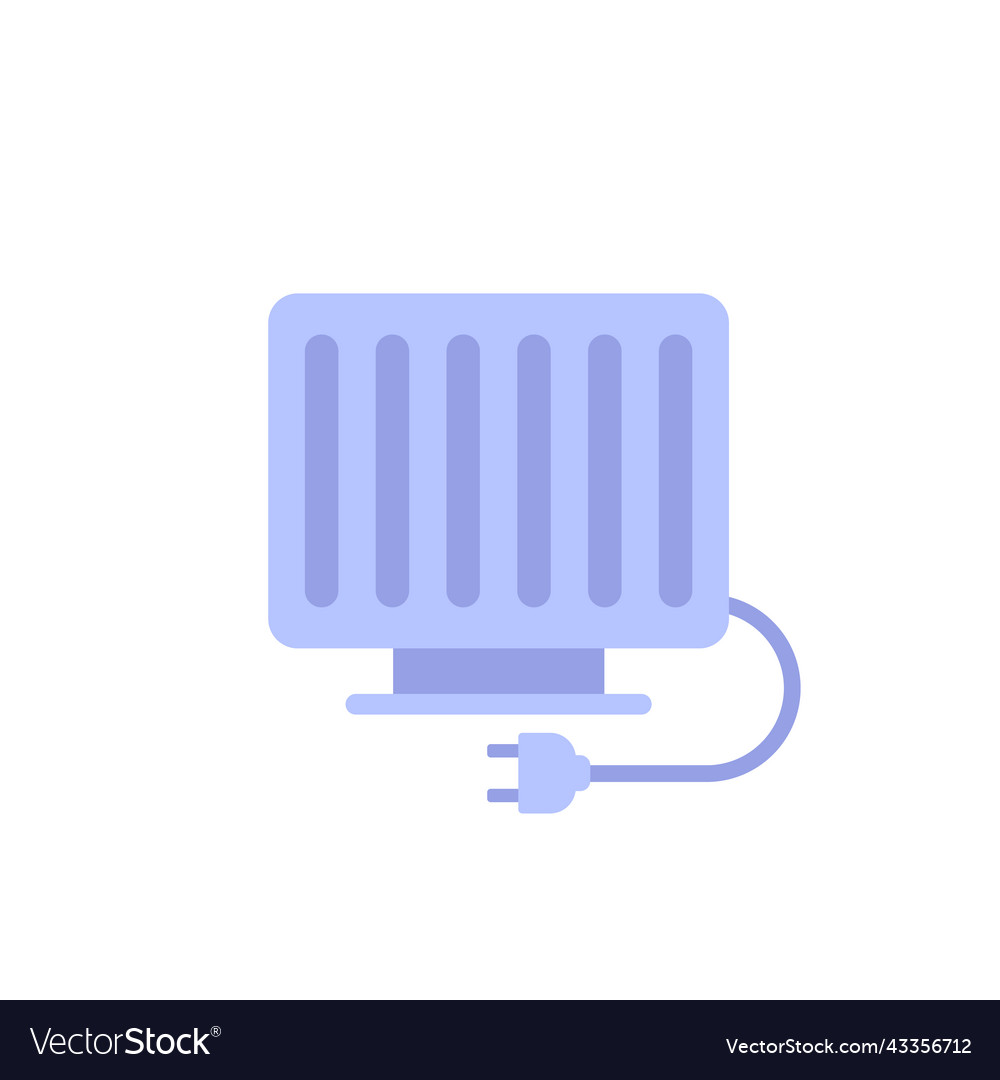 Heater or electric radiator icon on white