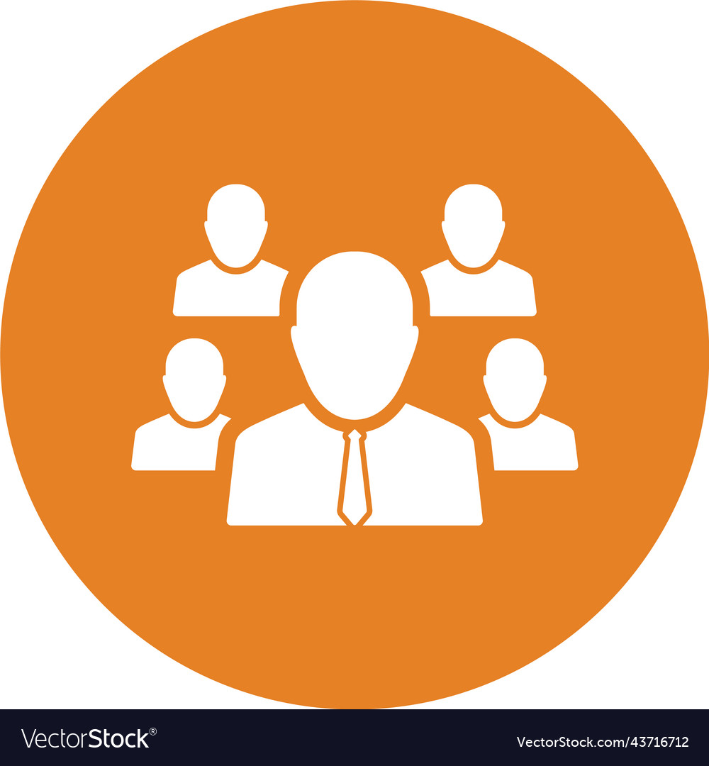 Hierarchy team building icon orange color eps