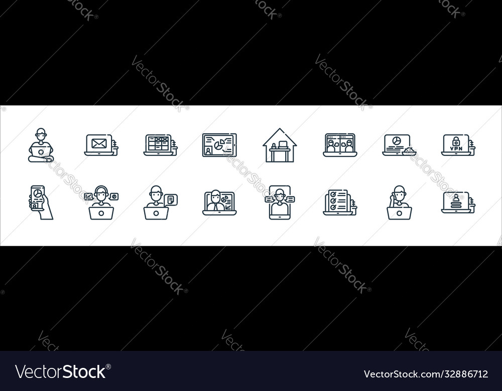 Home line icons linear set quality vector image Home line icons linear set quality