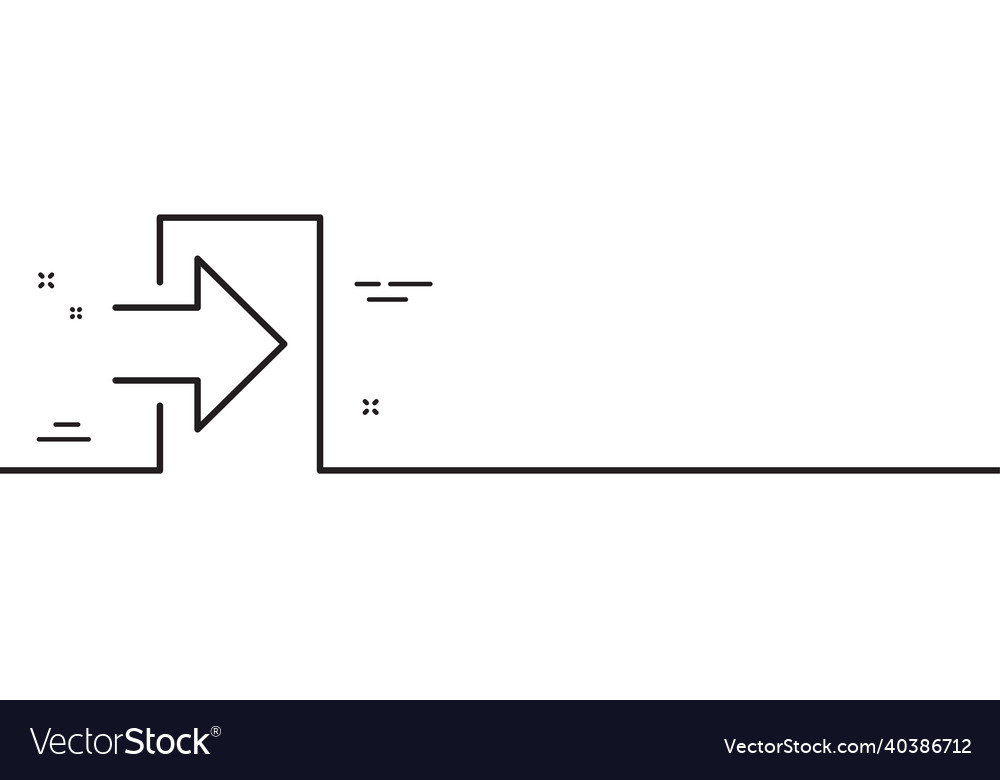 Login arrow line icon sign in minimal