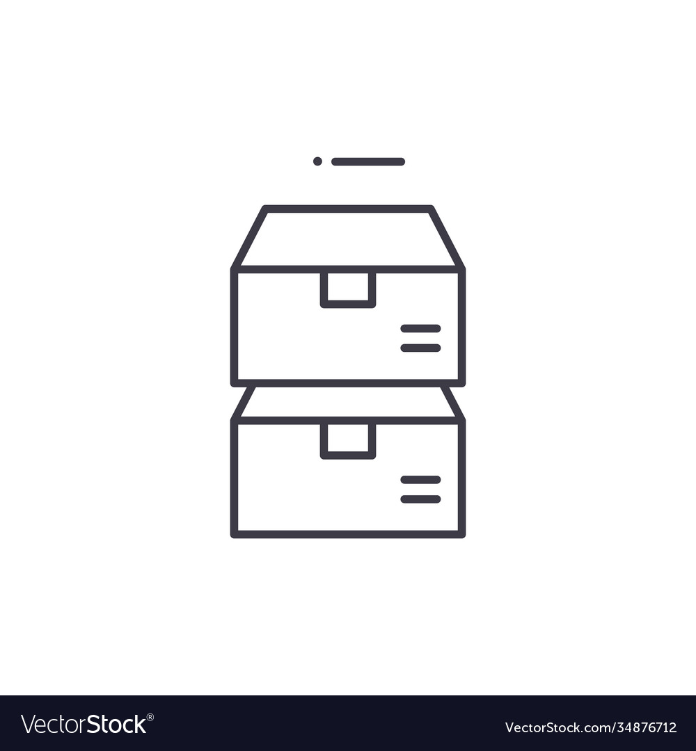 Post service icon linear isolated vector image Post service icon linear isolated