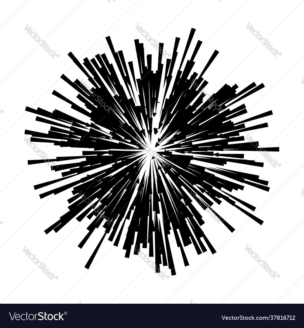 Radial radiating lines beams rays random Vector Image Radial radiating lines beams rays random