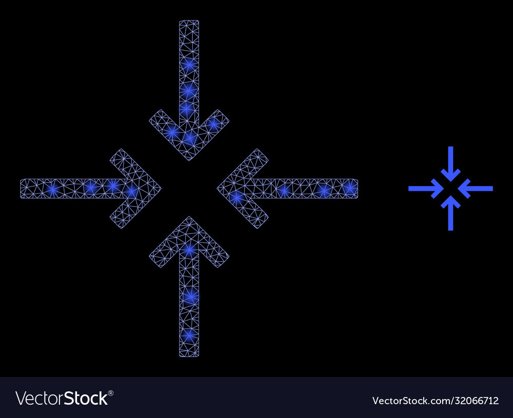 Reduce arrows - bright web network with light vector image Reduce arrows - bright web network with light