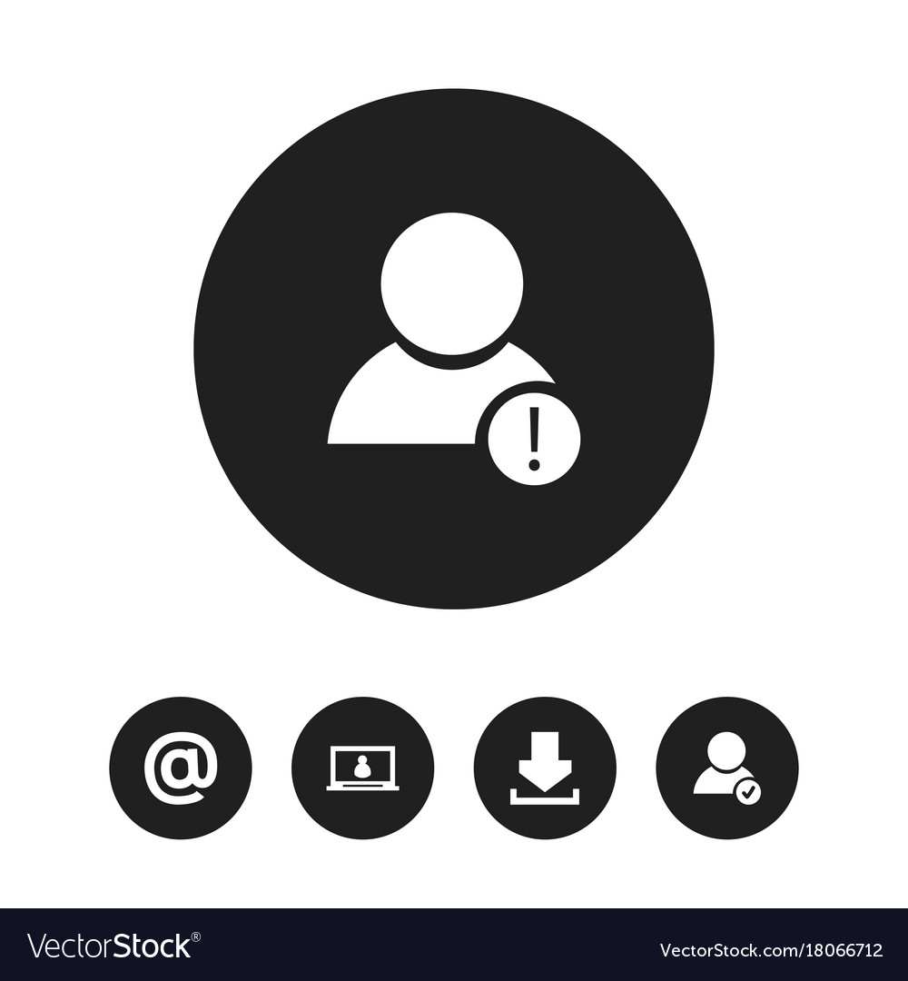 Set of 5 editable network icons includes symbols
