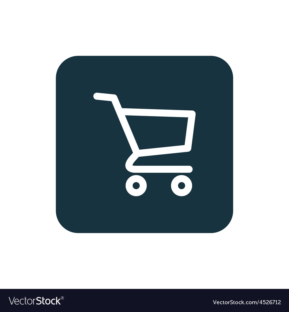 Shopping cart icon rounded squares button