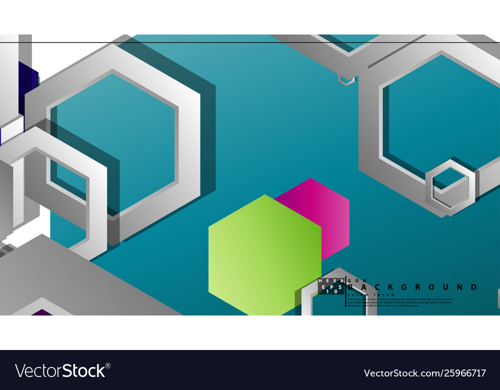 Abstract geometric background with hexagon Vector Image Abstract geometric background with hexagon