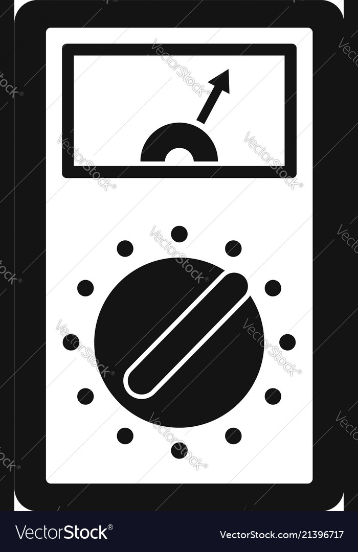 Analog multimeter icon simple style Royalty Free Vector