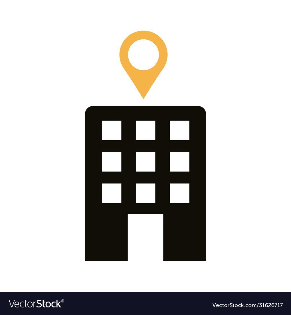 Building with pin pointer location line style