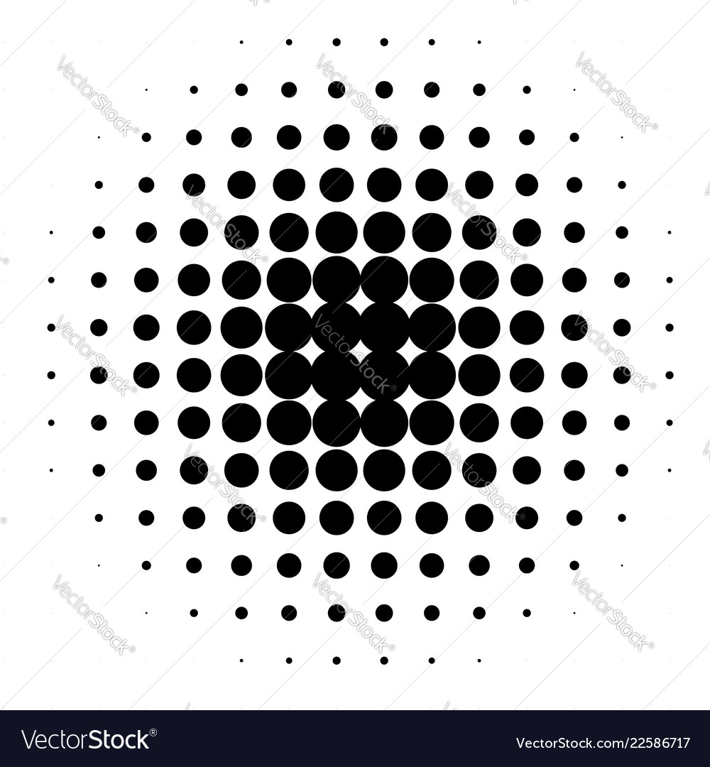 Circle halftone pattern texture monochrome vector image Circle halftone pattern texture monochrome
