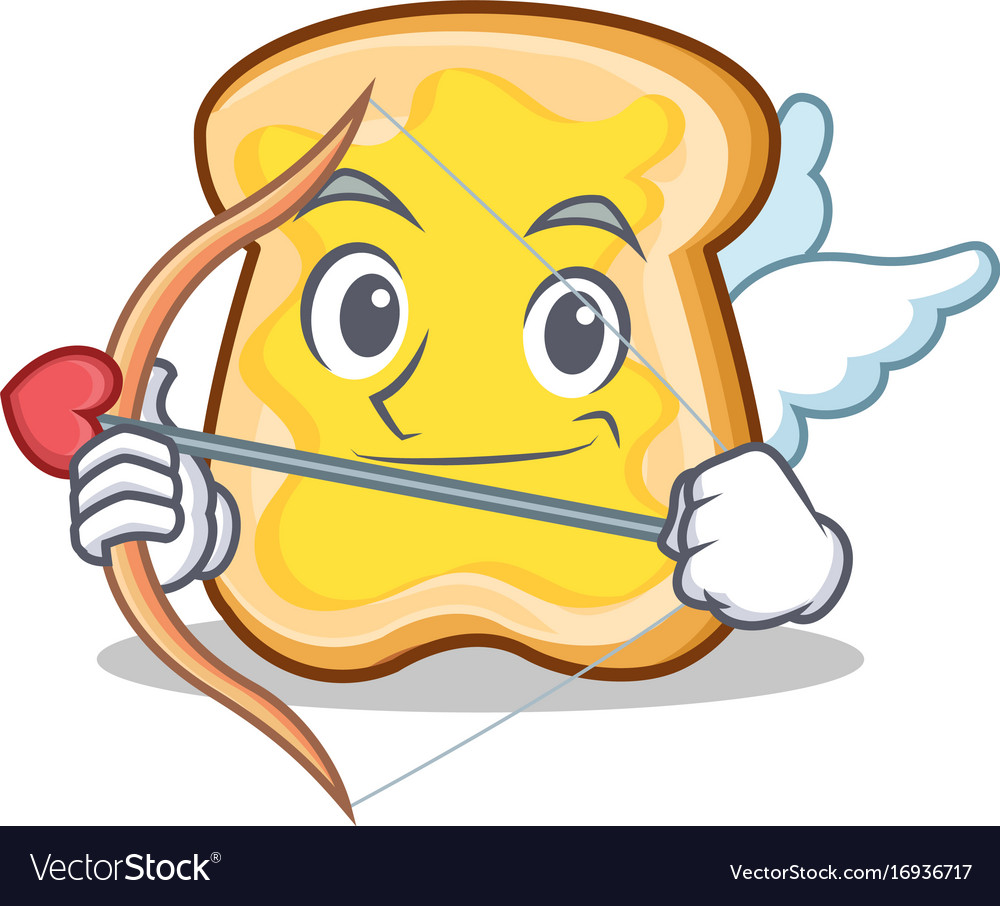 Cupid slice bread cartoon character