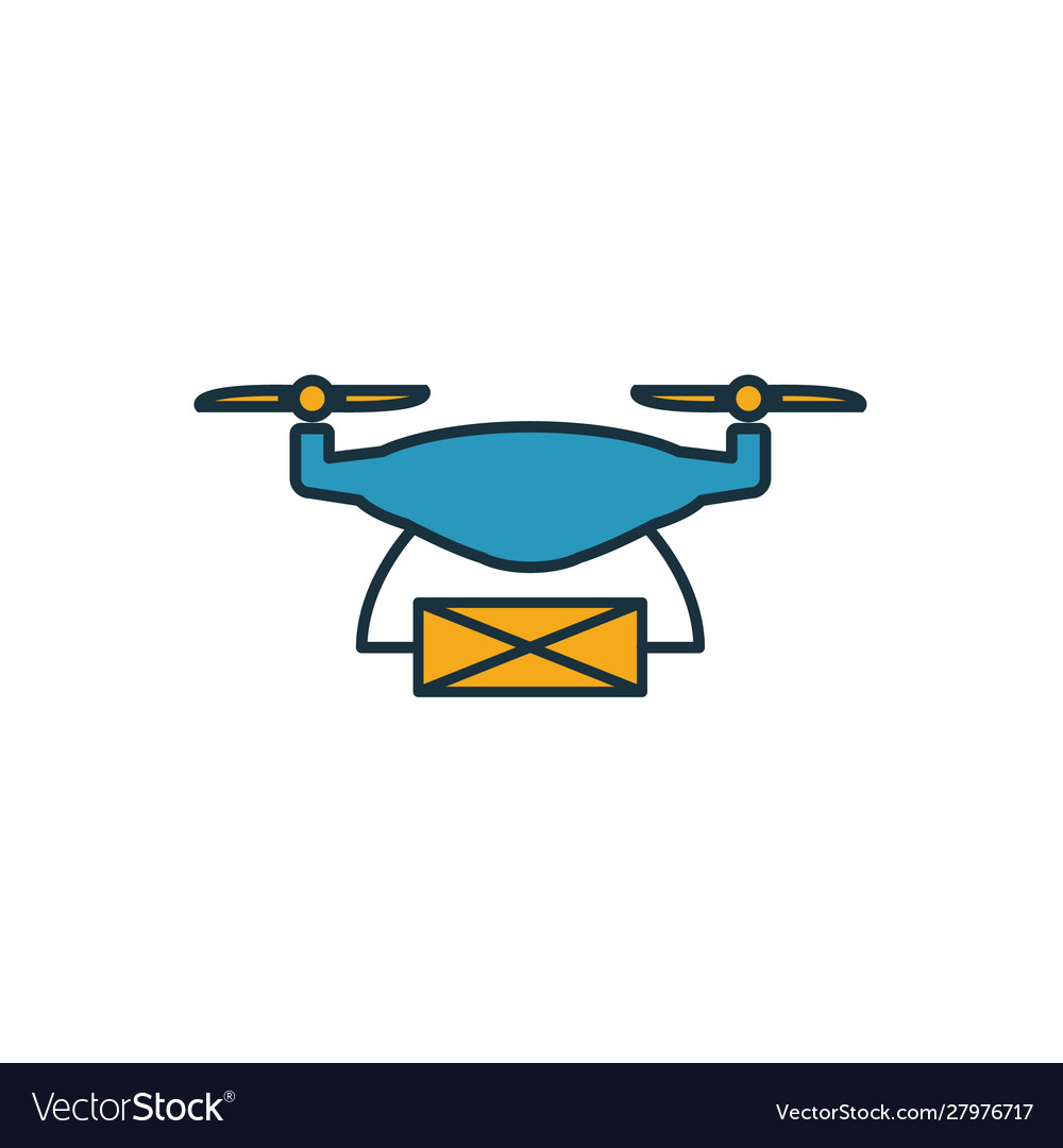 Drone delivery icon simple element from smart