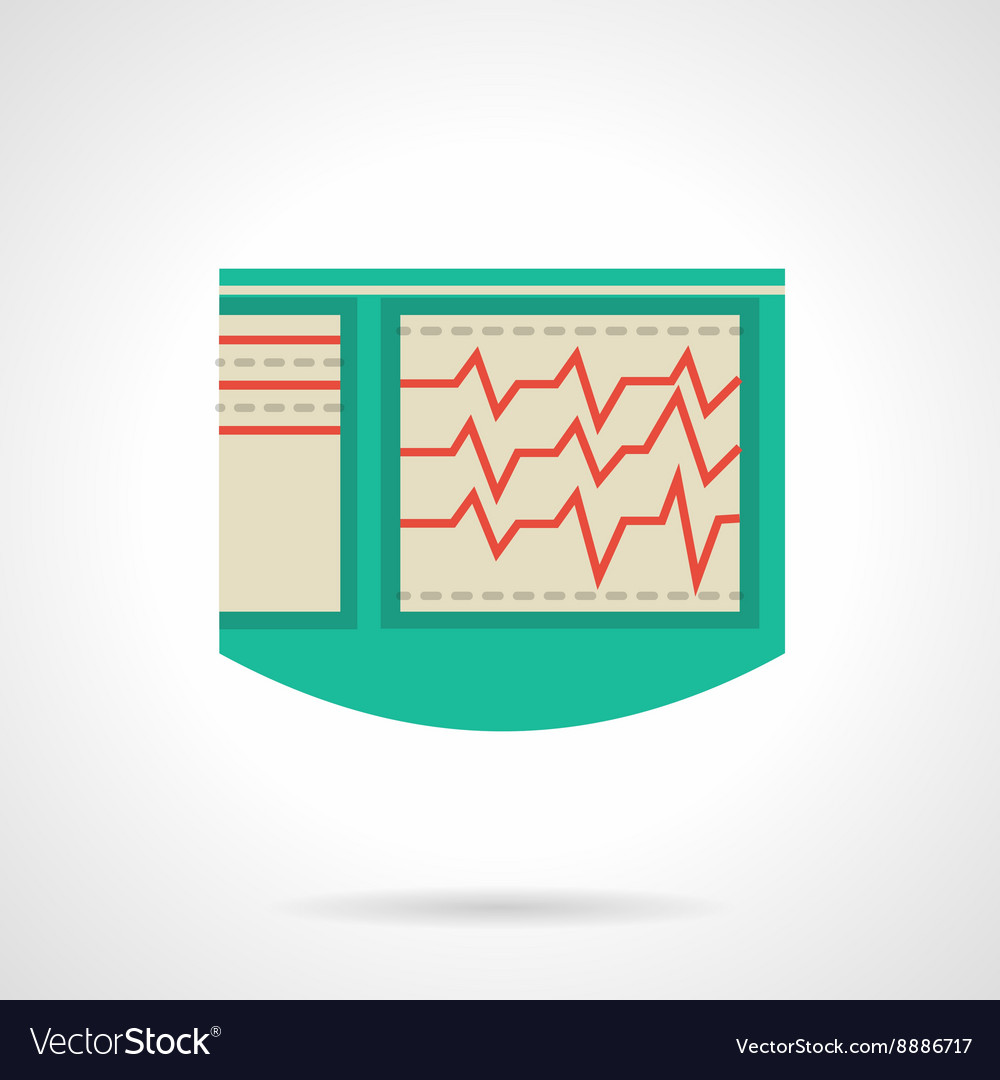 Electrocardiograph flat color icon