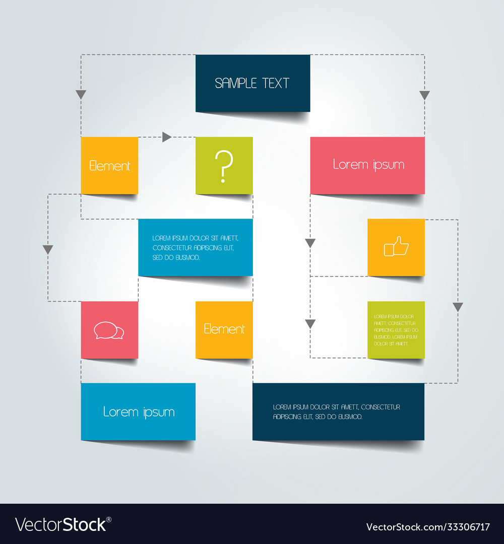 Flow chart scheme infographics elements design Vector Image Flow chart scheme infographics elements design