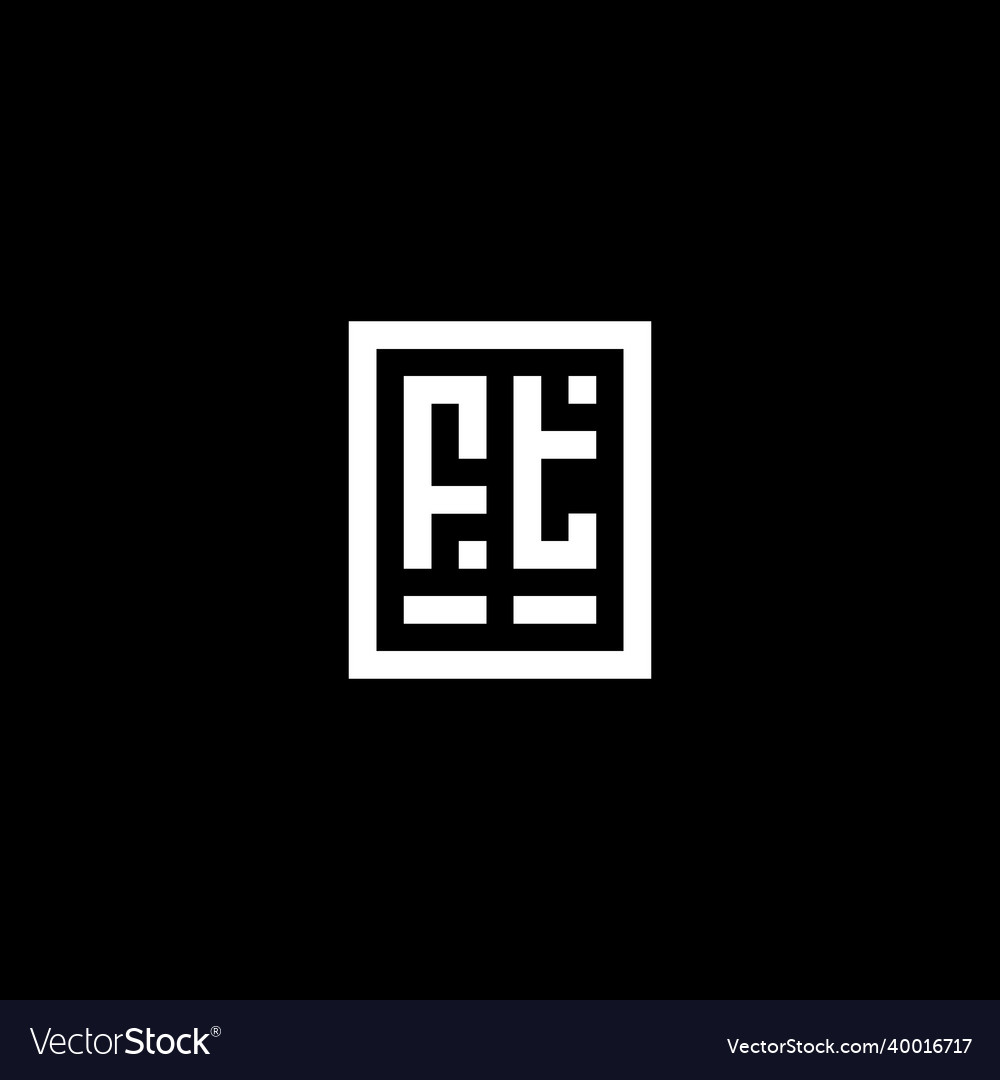 Ft initial logo with square rectangular shape