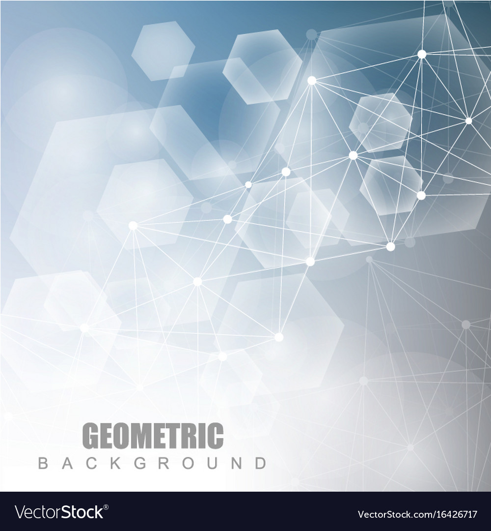 Geometric abstract background with connected line