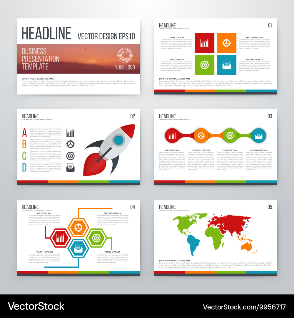 Infographics presentation template flat design Vector Image