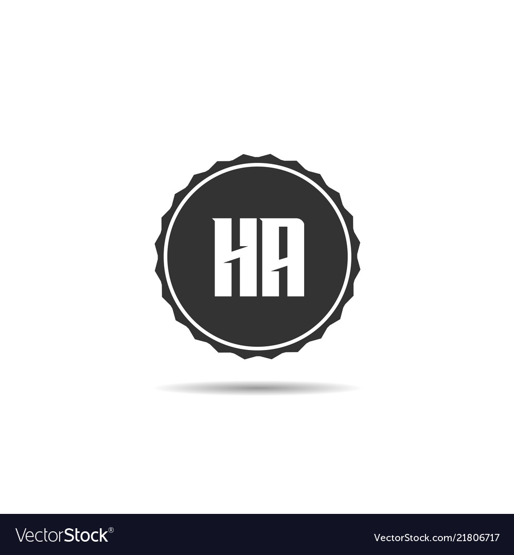 Initial letter ha logo template design