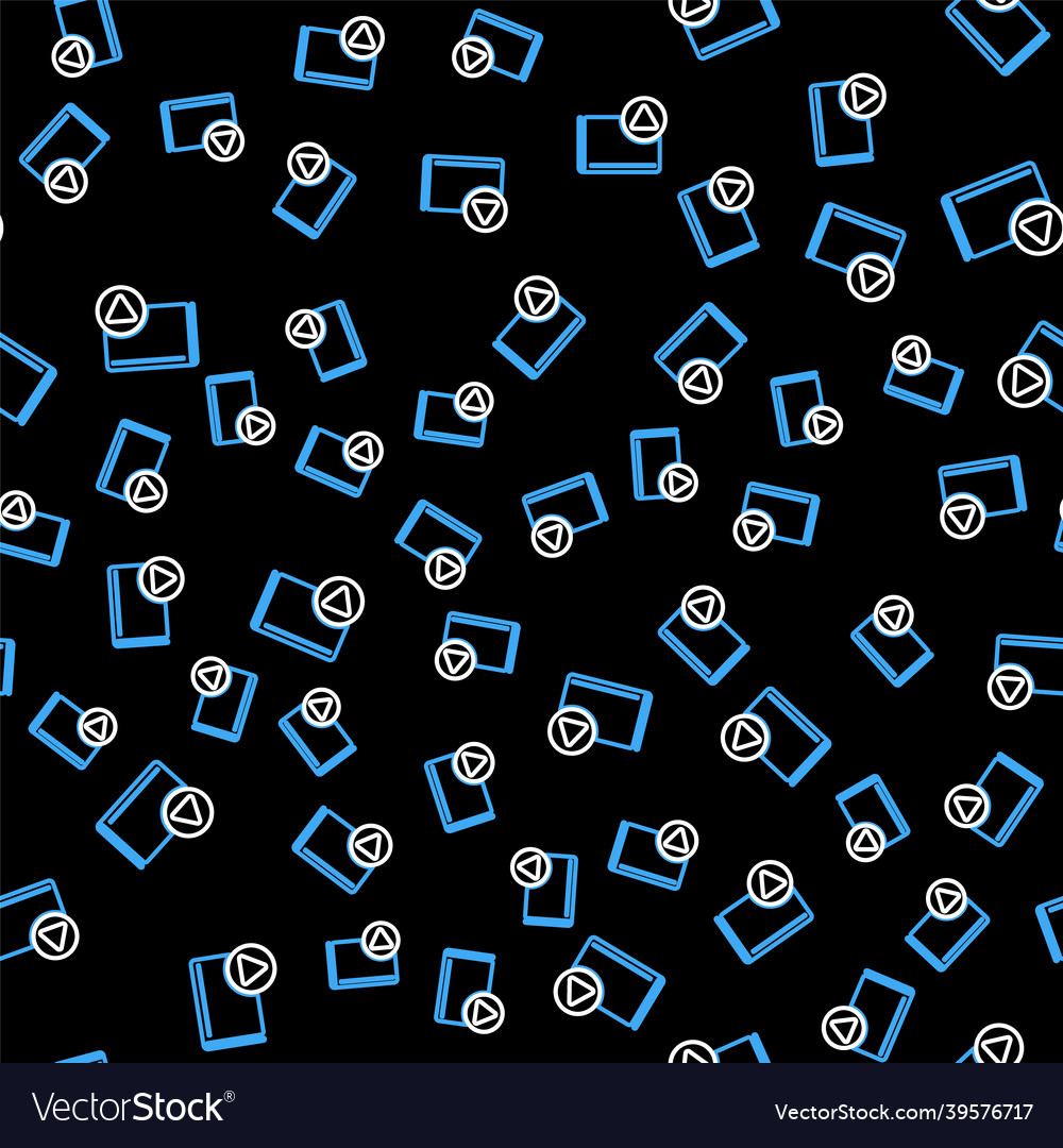 Line audio book icon isolated seamless pattern vector image Line audio book icon isolated seamless pattern