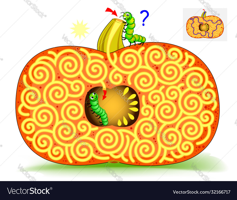 Logic puzzle game with labyrinth for children vector image Logic puzzle game with labyrinth for children