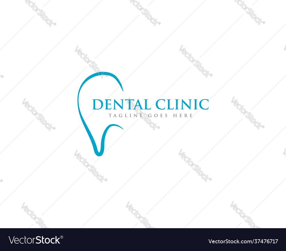 Medical dental logo design Royalty Free Vector Image