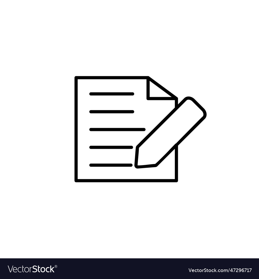 Note icon notepad vector image Note icon notepad
