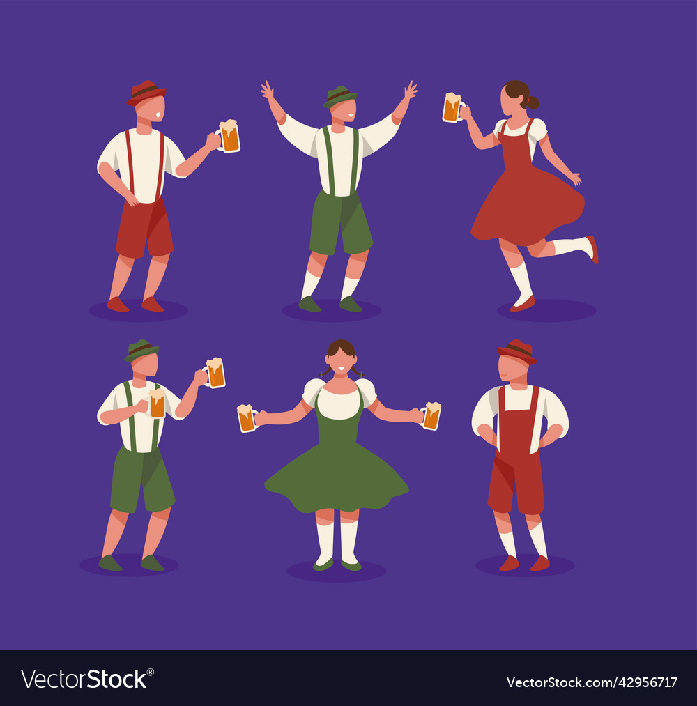 Menschen feiern oktoberfest