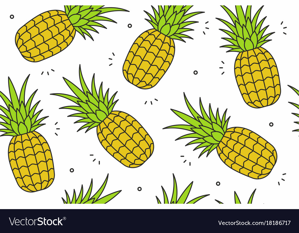 Pineapple seamless pattern