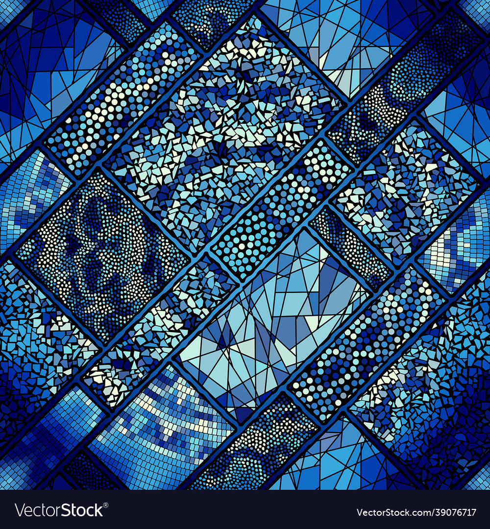 Seamless mosaic art pattern background vector image Seamless mosaic art pattern background