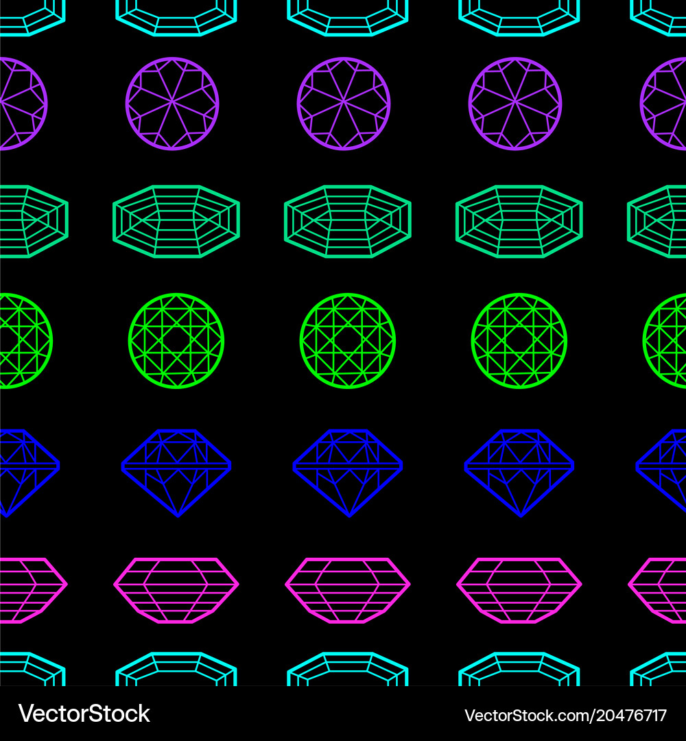 Seamless pattern from diamond Royalty Free Vector Image