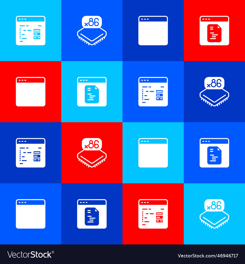 Set software processor with microcircuits cpu vector image Set software processor with microcircuits cpu