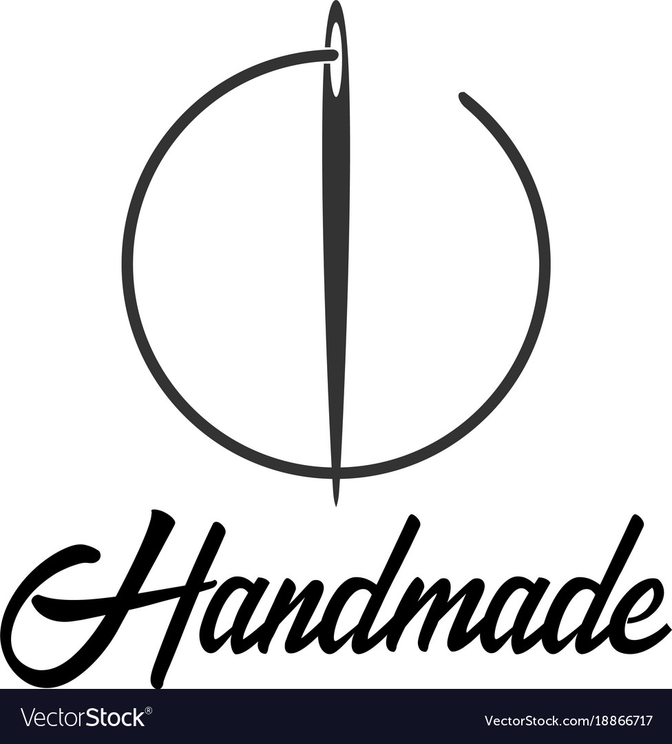 Tailor sewing handmade logo or emblem