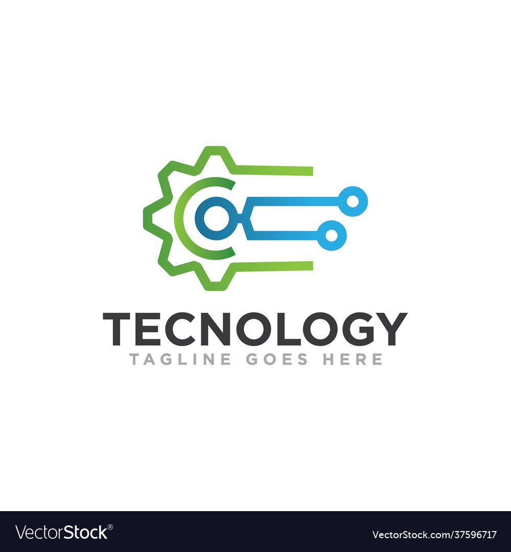 Technology logo icon design Royalty Free Vector Image