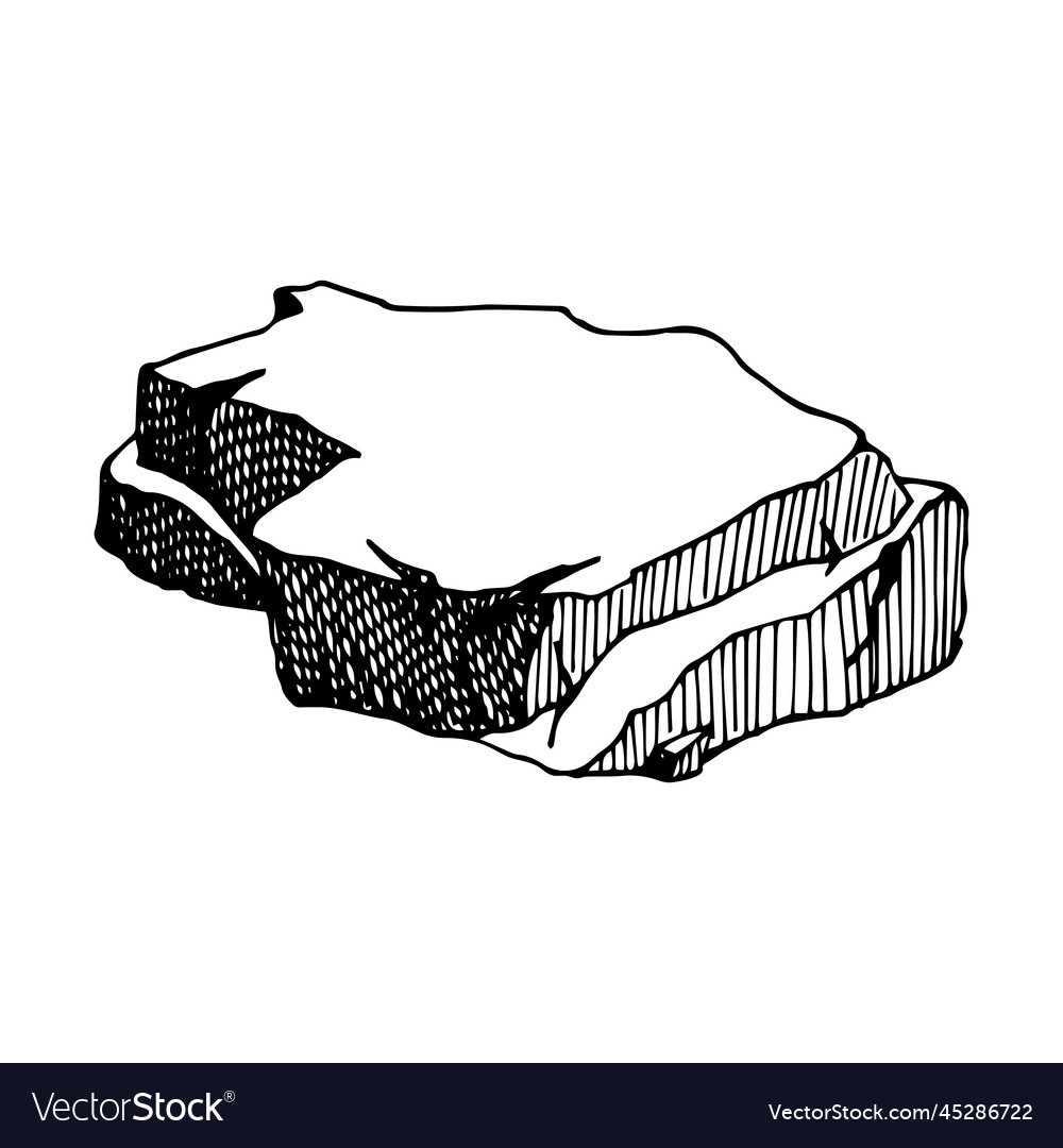 A sketch of stone drawn by hand Royalty Free Vector Image