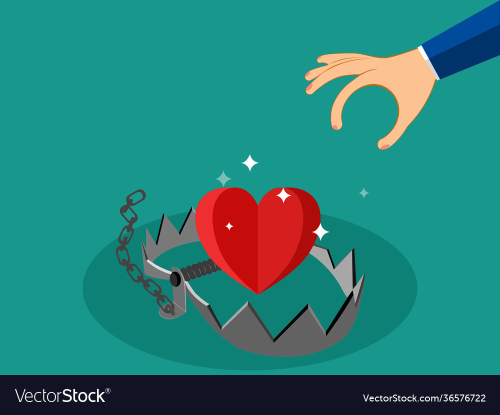 A trap that uses heart as bait deception