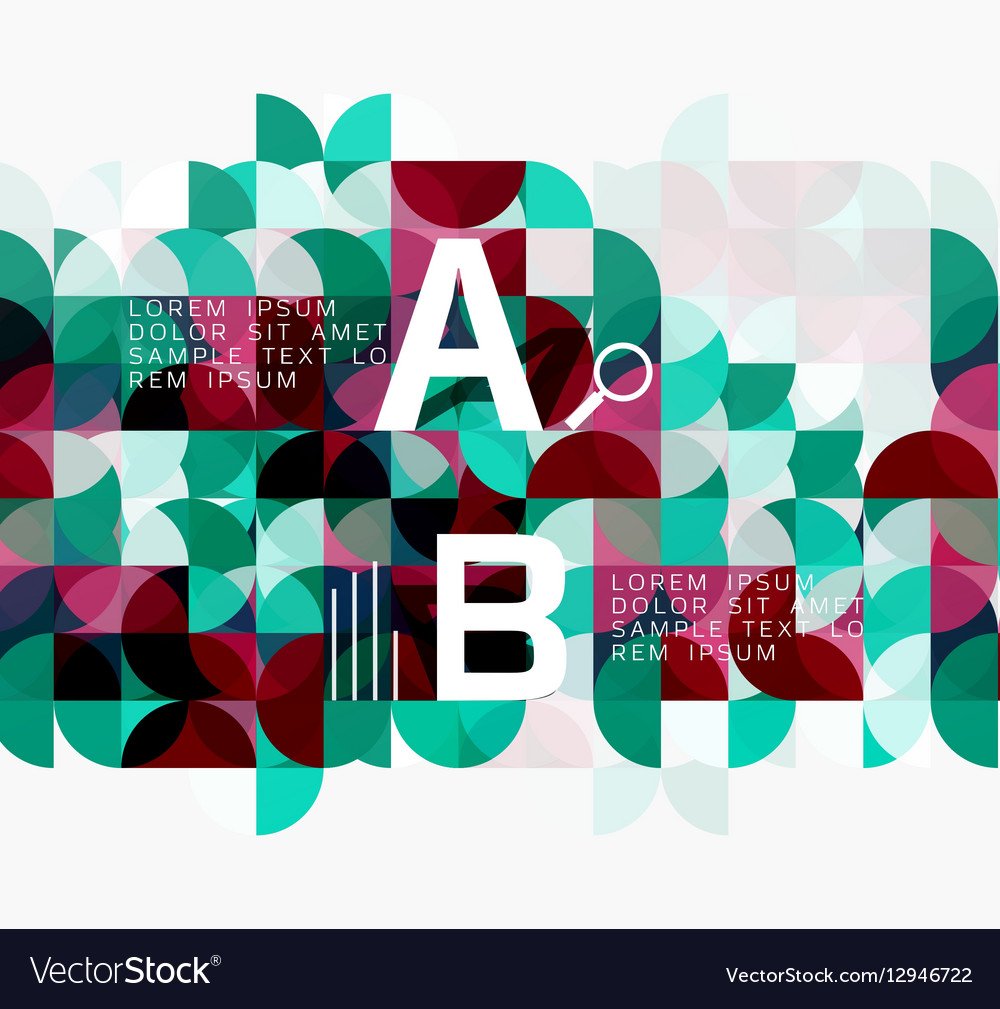 Abstract circle geometric composition isolated